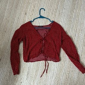 Brandy Melville tie long sleeve top!